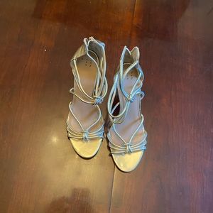 Gold High Heels Sandals